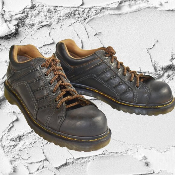 Dr. Martens Keith Brown Subtly Worn Distressed Finish Low Quarter Lace-Ups, 10 - Picture 1 of 10
